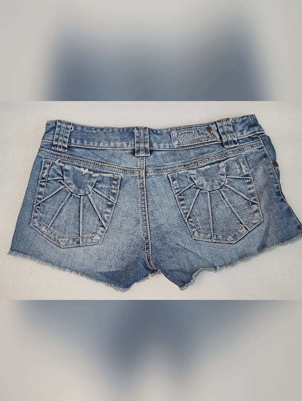 Billabong Y2K Cut Off Mini Denim Blue Jean Shorts Size 3